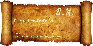 Bucz Manfréd névjegykártya